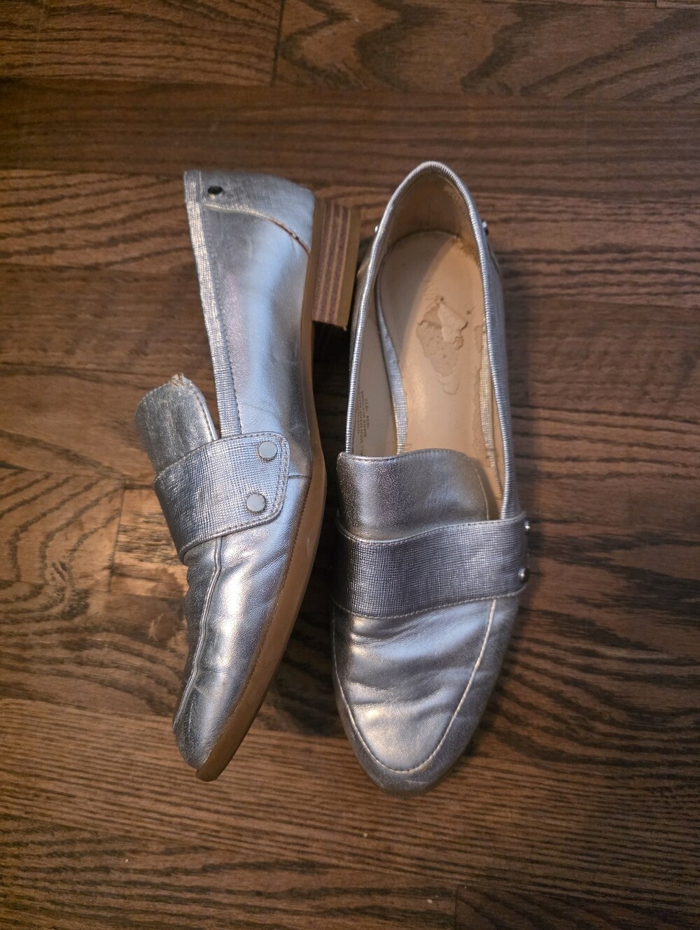 Nine West Silver Women's Slip-On Loafers